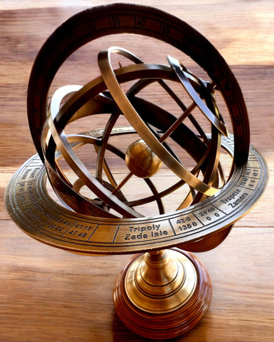 Astrolabium Artis 2 - 30 cm de altura, Hecho a Mano con Opción de Grabado, decoración para oficina, premium