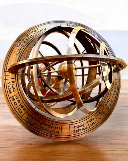 Astrolabium Artis 2 - 30 cm de altura, Hecho a Mano con Opción de Grabado, decoración para oficina, premium