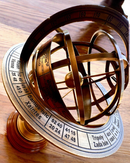 Astrolabium Artis 2 - 30 cm de altura, Hecho a Mano con Opción de Grabado, decoración para oficina, premium