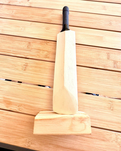 Bate de Cricket de Madera con Soporte - decoración, Ideal para Regalo con Opción de Grabado