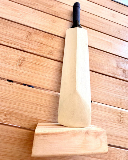 Bate de Cricket de Madera con Soporte - decoración, Ideal para Regalo con Opción de Grabado