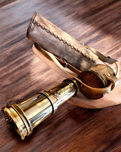 Luneta Premium "Voyager" con Luneta Grabada y Estuche de Cuero Natural, posibilidad de personalización con grabado para regalo