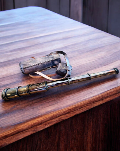 Luneta Premium "Voyager" con Luneta Grabada y Estuche de Cuero Natural, posibilidad de personalización con grabado para regalo