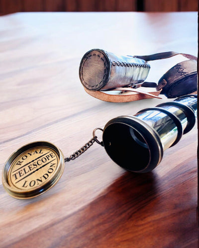 Luneta Premium "Voyager" con Luneta Grabada y Estuche de Cuero Natural, posibilidad de personalización con grabado para regalo