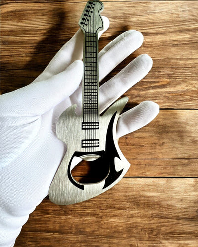 Abrebotellas Guitarra Rock'n'Open, 2 variantes, personalización con grabado para regalo