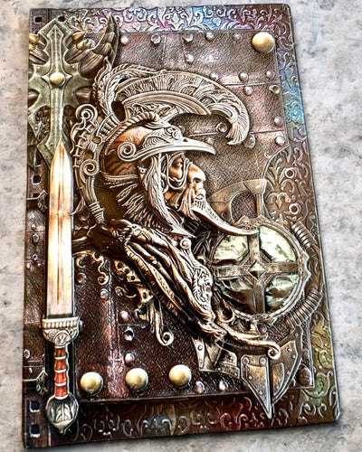 Crónica del Guerrero Cuaderno con Motivo de Caballero, cuaderno con posibilidad de personalizar con grabado para regalo