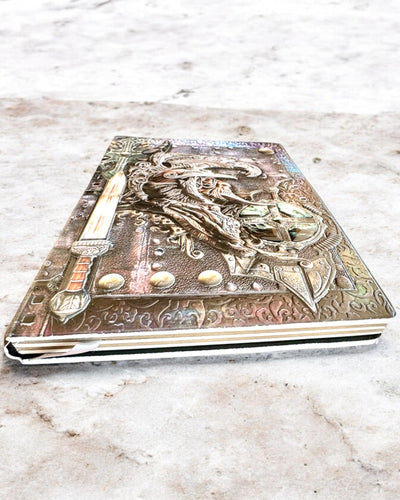 Crónica del Guerrero Cuaderno con Motivo de Caballero, cuaderno con posibilidad de personalizar con grabado para regalo