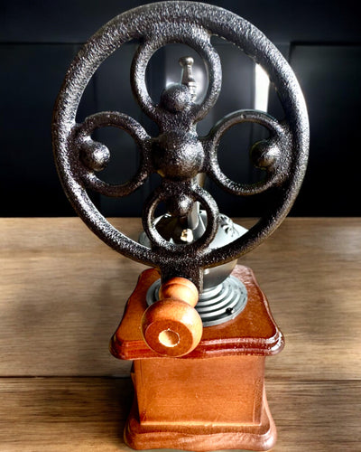 Molino de café retro "Vintage Café" de 27 cm de altura, con posibilidad de personalización con grabado para regalo