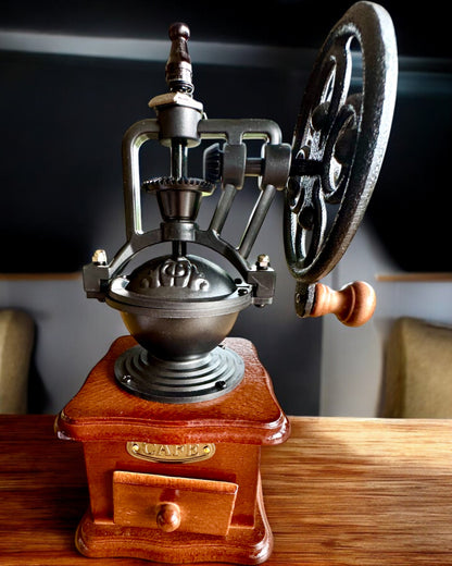 Molino de café retro "Vintage Café" de 27 cm de altura, con posibilidad de personalización con grabado para regalo