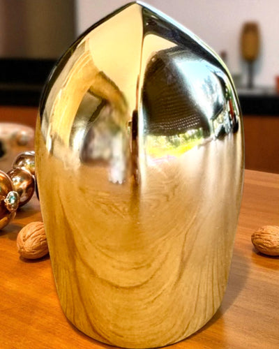 Mini casco de caballero "Guardian" de latón – hecho a mano, 12 cm, posibilidad de personalización con grabado para regalo