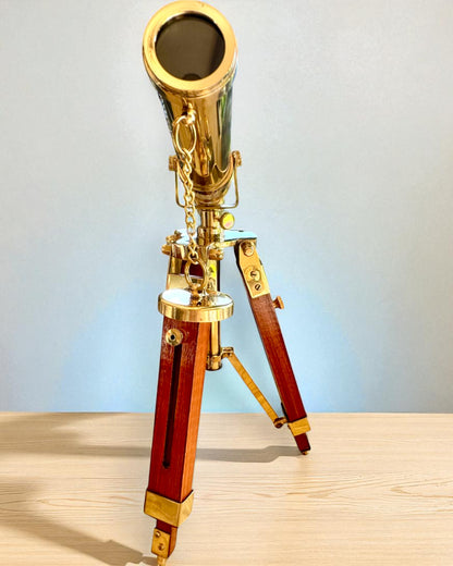 Catalejo Celestial en soporte de madera 41 cm, opción de personalización con grabado como regalo