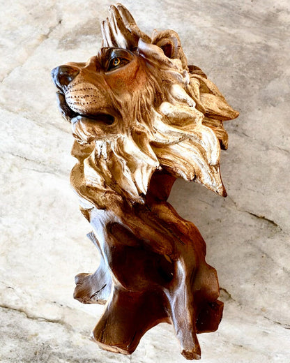 "Lwia Odwaga" - Figura de Resina, 28 cm de altura, con opción de grabado para regalo