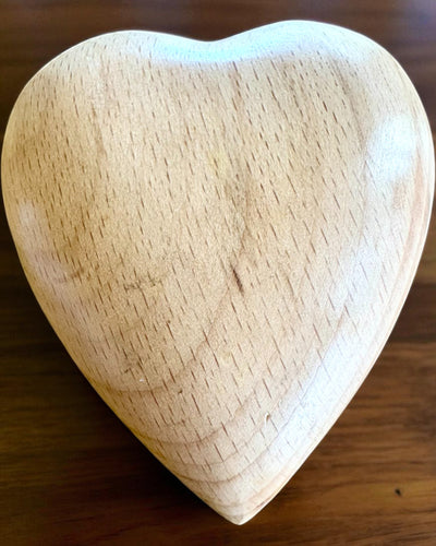 Corazón de madera, caja de 9 cm para Sentimiento Secreto, posibilidad de personalización con grabado para regalo