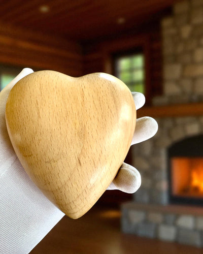 Corazón de madera, caja de 9 cm para Sentimiento Secreto, posibilidad de personalización con grabado para regalo