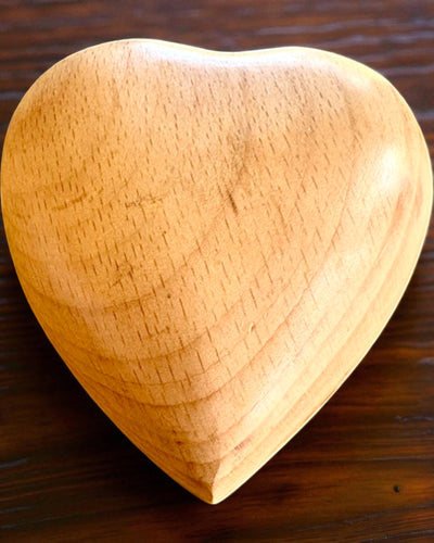 Corazón de madera, caja de 9 cm para Sentimiento Secreto, posibilidad de personalización con grabado para regalo