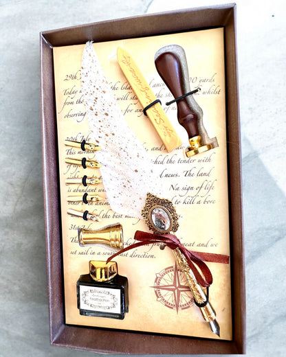 Conjunto de Caligrafía "Elegancia en Práctica" con Opción de Grabado, para regalo. 2 variantes de color a elegir