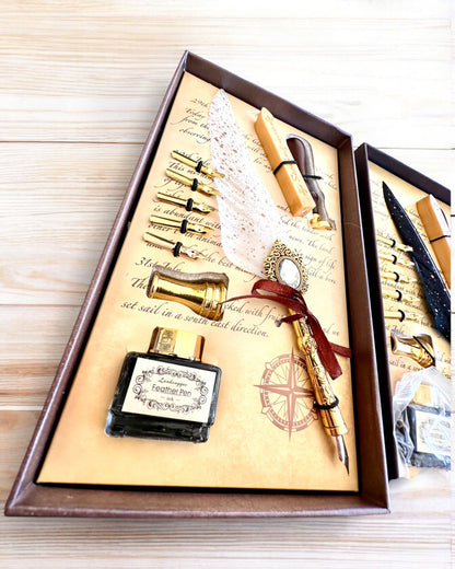 Conjunto de Caligrafía "Elegancia en Práctica" con Opción de Grabado, para regalo. 2 variantes de color a elegir