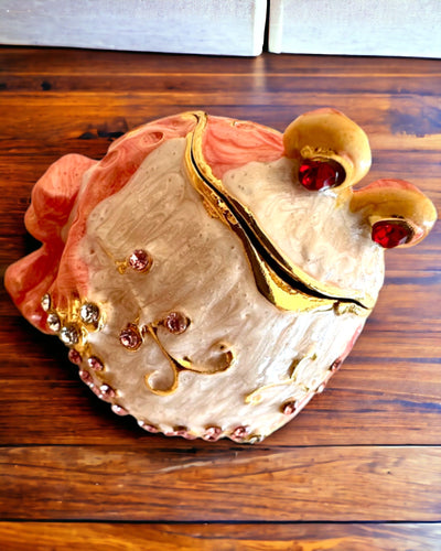 Elegante caja decorativa "Żabi Skarb" para regalo personalización, con opción de grabado