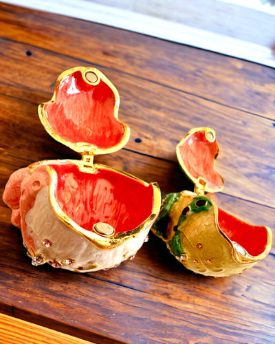 Elegante caja decorativa "Żabi Skarb" para regalo personalización, con opción de grabado