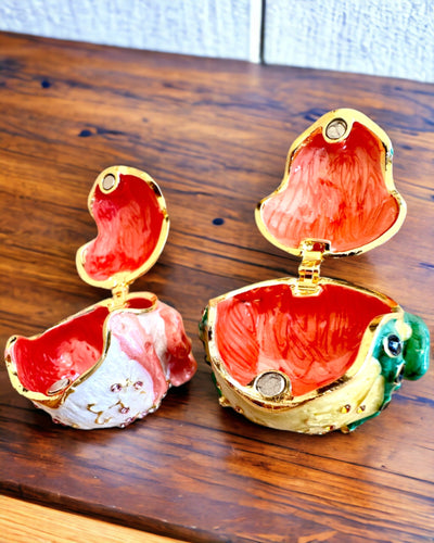 Elegante caja decorativa "Żabi Skarb" para regalo personalización, con opción de grabado