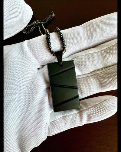 Collar masculino Dog Tag "SteelVision" – acero inoxidable, 15 variantes, personalización con grabado