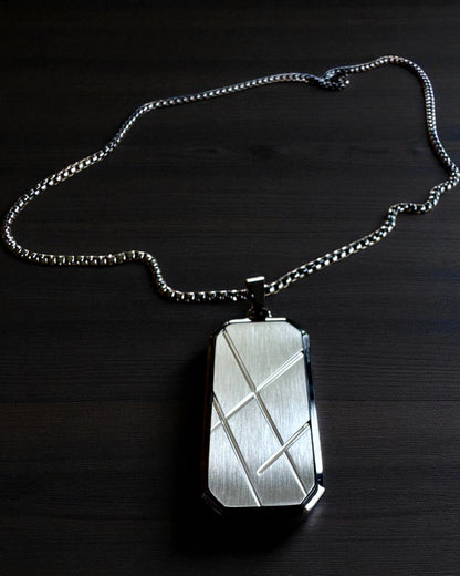 Collar masculino Dog Tag "SteelVision" – acero inoxidable, 15 variantes, personalización con grabado