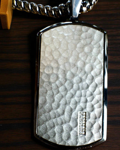 Collar masculino Dog Tag "SteelVision" – acero inoxidable, 15 variantes, personalización con grabado