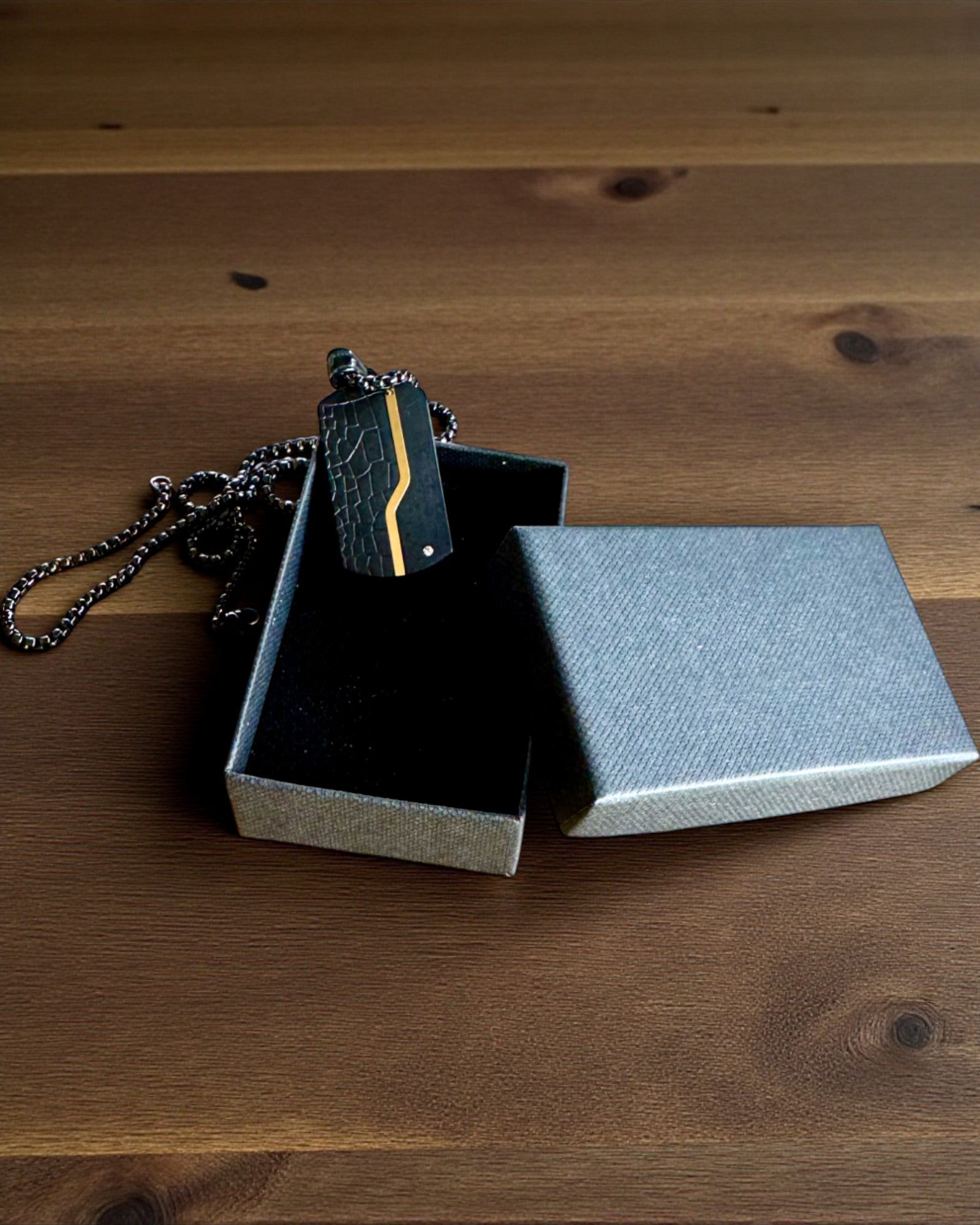 Collar Masculino Fuerza Elegante - personalización con grabado para regalo