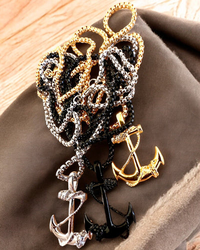 Ancla de Determinación, Amuleto Marino, collar, posibilidad de personalización con grabado para regalo, 3 variantes a elegir