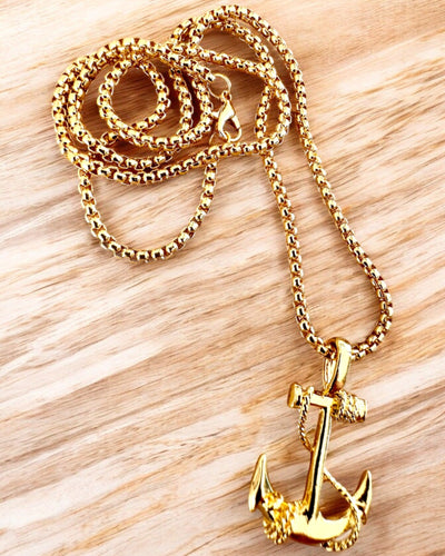 Ancla de Determinación, Amuleto Marino, collar, posibilidad de personalización con grabado para regalo, 3 variantes a elegir