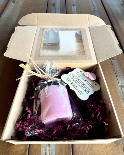 Vela de soja intencional Cuarzo Rosa – amor, armonía y paz del corazón, 250 ml, posibilidad de personalización para regalo