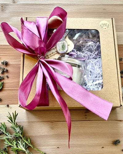 Vela de soja intencional Amatista – calma, armonía y purificación, 250 ml, posibilidad de personalización para regalo