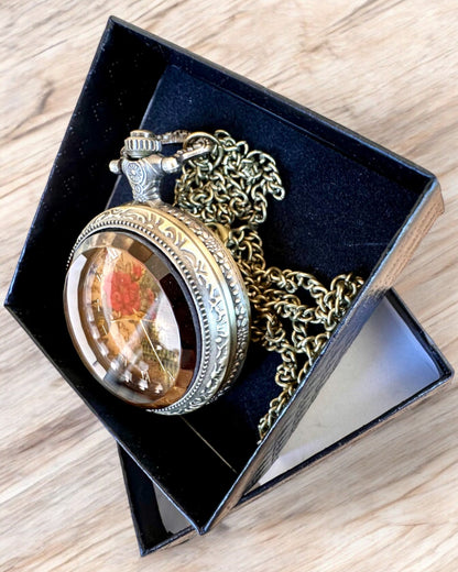 Reloj de Bolsillo "Vintage Charm" personalización con grabado para regalo