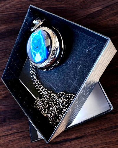 Reloj de Bolsillo Lunar Wolf – Reloj del Lobo Lunar, posibilidad de personalización con grabado para regalo