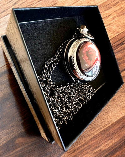 Reloj de Bolsillo Rosa de la Noche, posibilidad de personalizar con grabado para regalo