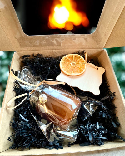 Vela de soja intencional 250 ml con piedra natural – elige tu energía: Citrino o Granate, personalización con grabado para regalo