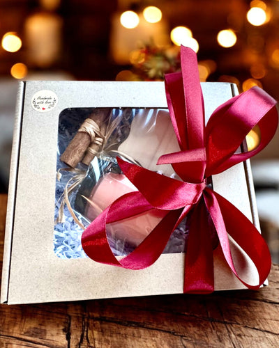 Vela de soja intencional 250 ml con piedra natural – elige tu energía: Citrino o Granate, personalización con grabado para regalo