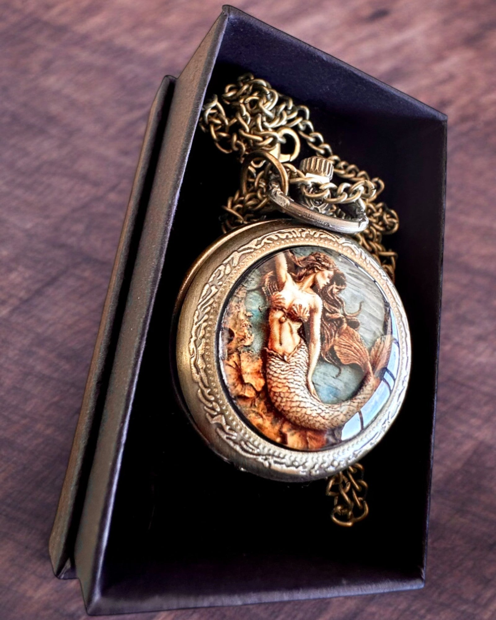 Reloj de Bolsillo "Syrena Tajemnic", posibilidad de personalización con grabado para regalo