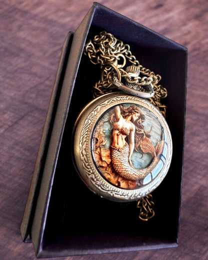 Reloj de Bolsillo "Syrena Tajemnic", posibilidad de personalización con grabado para regalo