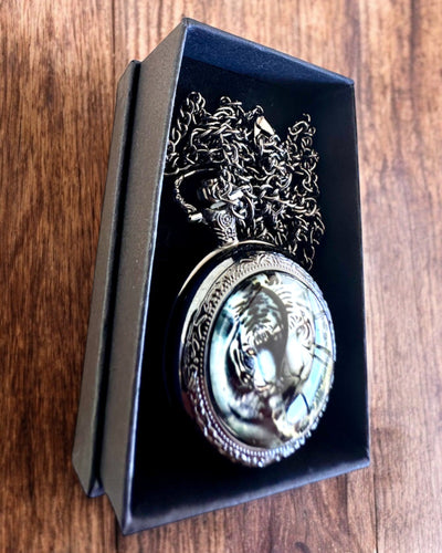Reloj de bolsillo "Tygrysia Elegancja" de acero inoxidable con opción de grabado para regalo