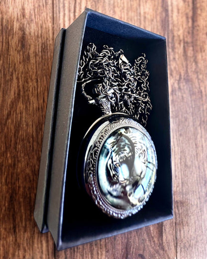 Reloj de bolsillo "Tygrysia Elegancja" de acero inoxidable con opción de grabado para regalo
