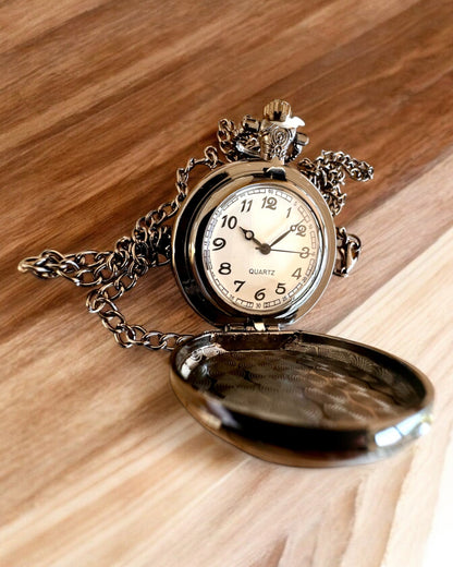 Reloj de bolsillo "Tygrysia Elegancja" de acero inoxidable con opción de grabado para regalo