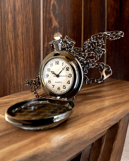 Reloj de bolsillo "Tygrysia Elegancja" de acero inoxidable con opción de grabado para regalo
