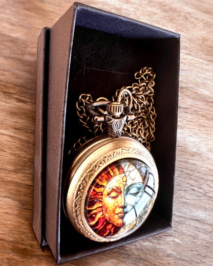 Reloj de bolsillo elegante "Słoneczna Luminacja" con opción de grabado para regalo