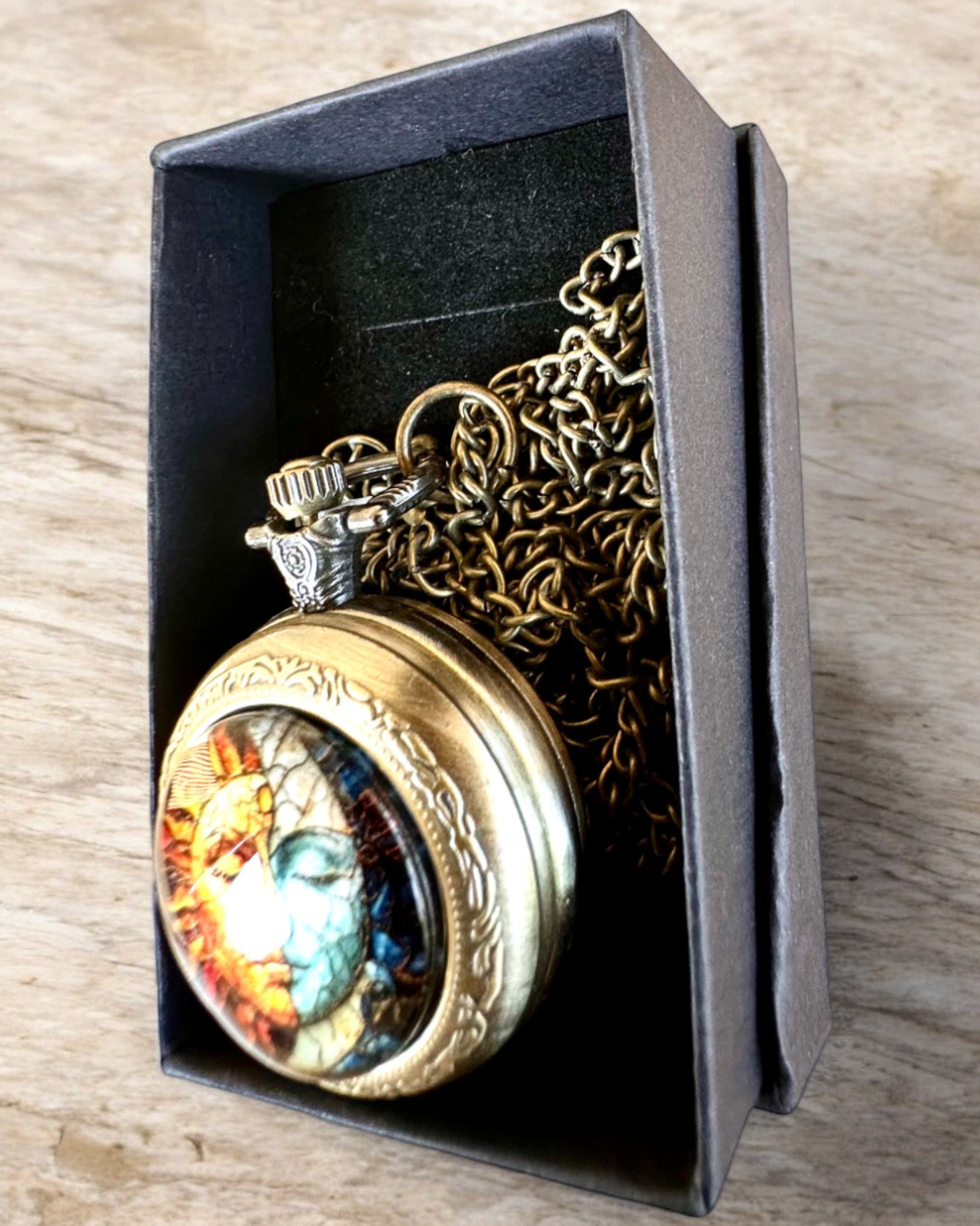 Reloj de bolsillo elegante "Słoneczna Luminacja" con opción de grabado para regalo