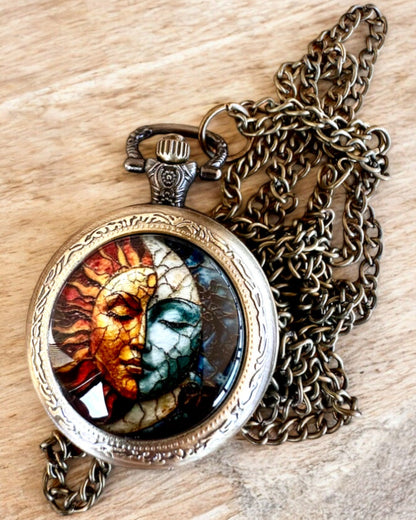 Reloj de bolsillo elegante "Słoneczna Luminacja" con opción de grabado para regalo