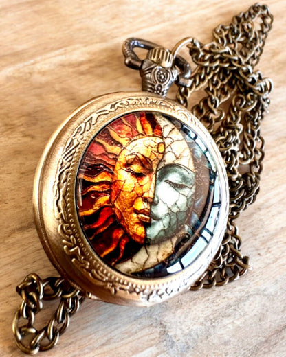 Reloj de bolsillo elegante "Słoneczna Luminacja" con opción de grabado para regalo