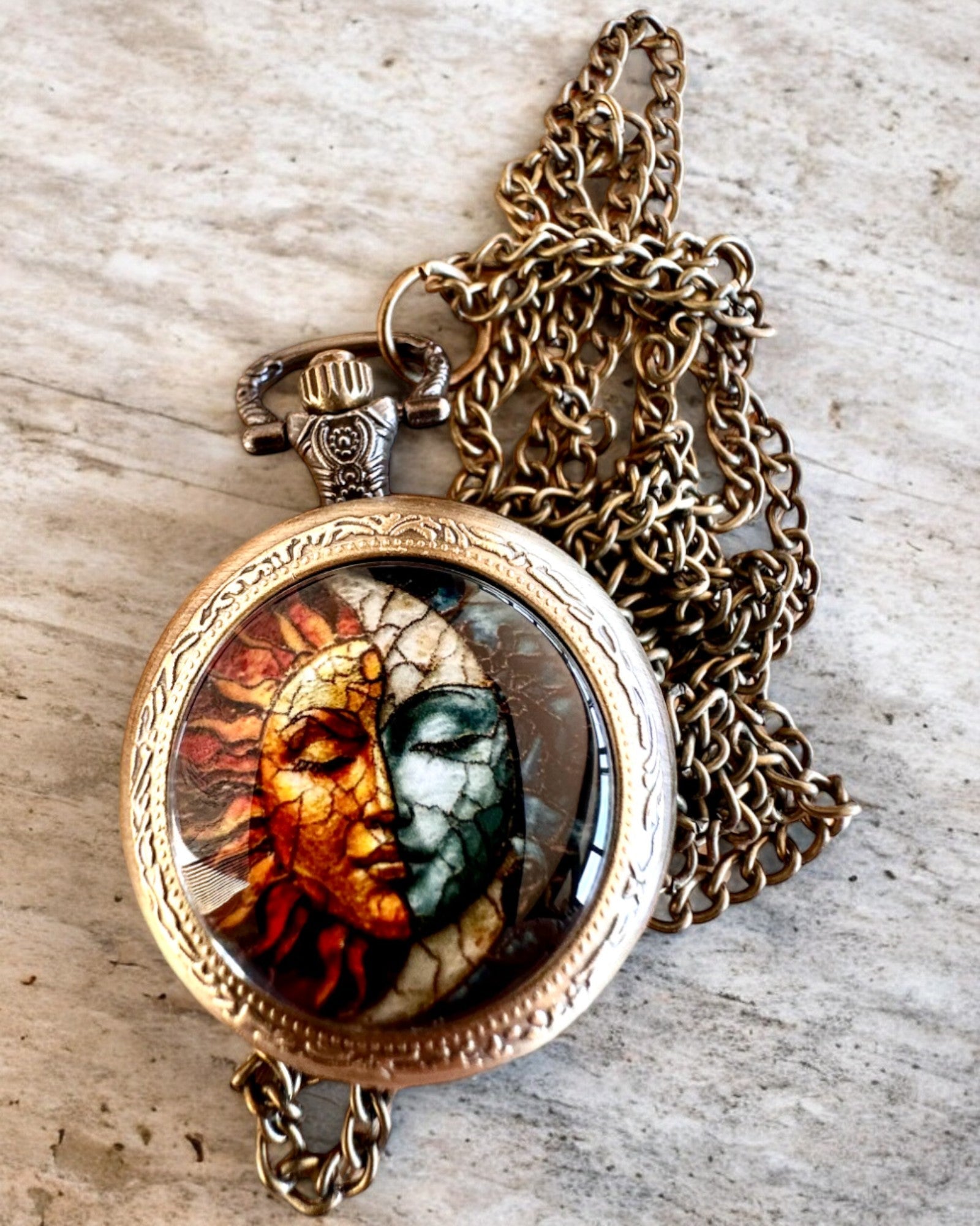 Reloj de bolsillo elegante "Słoneczna Luminacja" con opción de grabado para regalo