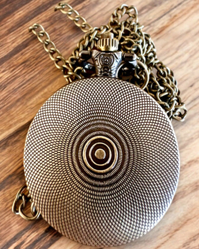 Reloj de Bolsillo Retro "Estilo Motocicleta", posibilidad de personalización con grabado para regalo