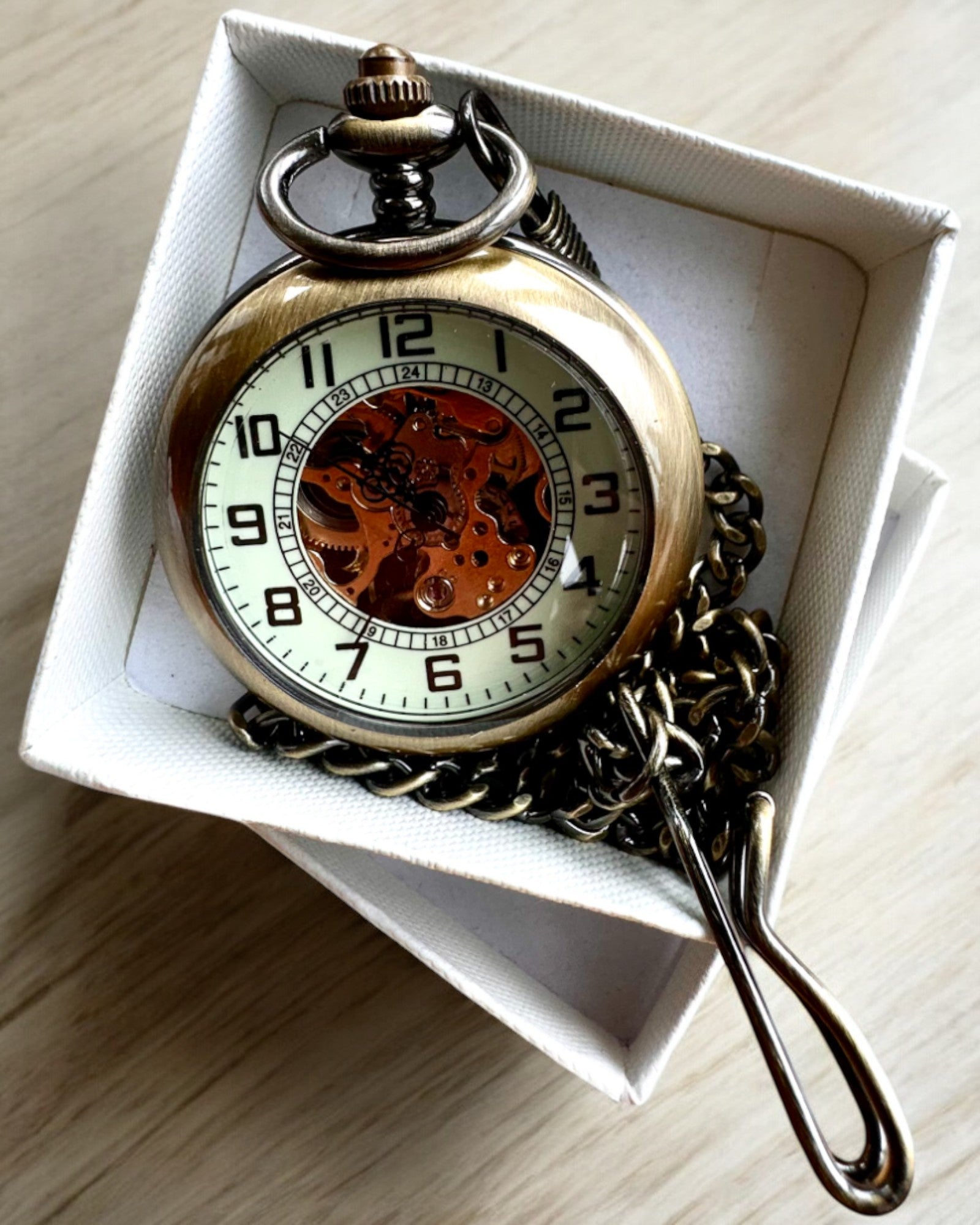 Reloj de Bolsillo Clásico "Oldtimer" - elegante estilo retro, posibilidad de personalización con grabado para regalo